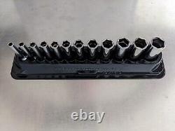 Snap On 24-Piece 1/4 Drive 6-Point Deep/Shallow Metric Socket Set 5-15mm