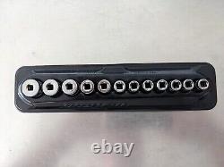 Snap On 24-Piece 1/4 Drive 6-Point Deep/Shallow Metric Socket Set 5-15mm