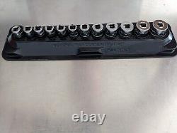 Snap On 24-Piece 1/4 Drive 6-Point Deep/Shallow Metric Socket Set 5-15mm