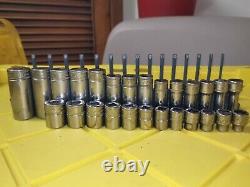 Snap On 26 pc 3/8 Drive 6-Point Metric Flank Drive Shallowith Deep Socket Set