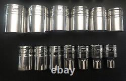 Snap On 26-piece 1/2-drive Sae Shallow & Deep 6-point Socket Set USA