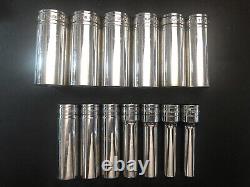 Snap On 26-piece 1/2-drive Sae Shallow & Deep 6-point Socket Set USA