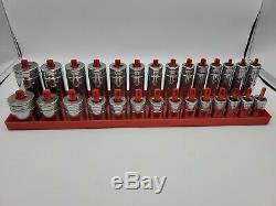 Snap-On 28 pc 1/2 Drive 6-Point Deep And 12-Point Shallow Socket Set