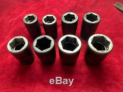 Snap On 3/4 Drive 6-Point Flank Drive Deep Impact Socket Set 1-1/16 To 1-1/2