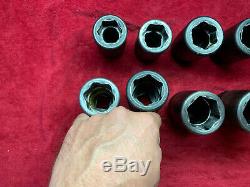 Snap On 3/4 Drive 6-Point Flank Drive Deep Impact Socket Set 1-1/16 To 1-1/2