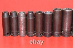 Snap-On 3/8 Drive 14pc Metric 8 24mm Deep 6-POINT Impact Flank Socket Set