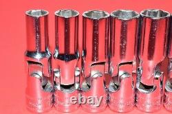 Snap-On 3/8 Drive 8 PIECE Metric 6-Point 10 19mm Deep Universal Socket Set