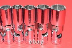 Snap-On 3/8 Drive 8 PIECE Metric 6-Point 10 19mm Deep Universal Socket Set