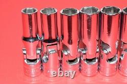 Snap-On 3/8 Drive 8 PIECE Metric 6-Point 10 19mm Deep Universal Socket Set