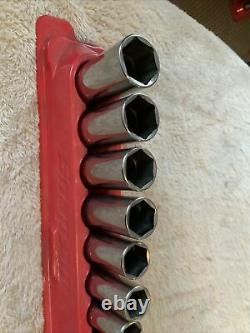 Snap On 3/8 Drive Deep Socket Set, 6 Point Sae, Magnetic Tray