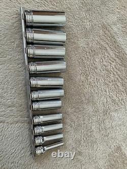 Snap On 3/8 Drive Deep Socket Set, Sae, 6 Point