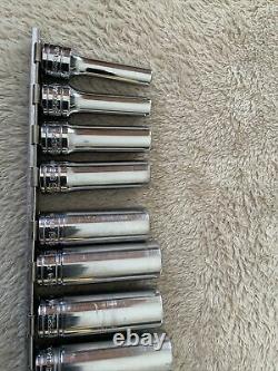 Snap On 3/8 Drive Deep Socket Set, Sae, 6 Point