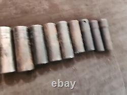 Snap On 3/8 Drive Metric Deep 6 Point Impact Socket Set 12 pc 10mm 24mm USA