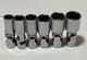 Snap-on 3/8 Drive Sae 6 Point Deep Swivel Universal Socket Set 6 Pc 7/16 3/4