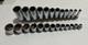Snap On 3/8 Drive Sae Deep & Shallow 6 Point Chrome Socket Set 25 Pc 1/4 1