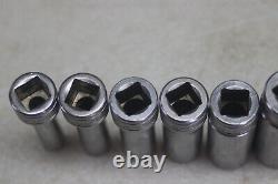 Snap On 3/8 Inch Drive 12 Point Deep Socket Set SF081 1/4 SF281 7/8 11 Pcs