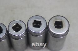 Snap On 3/8 Inch Drive 12 Point Deep Socket Set SF081 1/4 SF281 7/8 11 Pcs