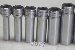 Snap On 3/8 Inch Drive 12 Point Deep Socket Set SF081 1/4 SF281 7/8 11 Pcs