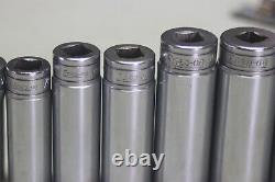 Snap On 3/8 Inch Drive 12 Point Deep Socket Set SF081 1/4 SF281 7/8 11 Pcs