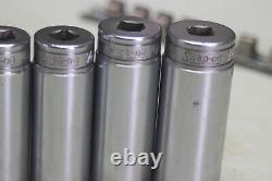 Snap On 3/8 Inch Drive 12 Point Deep Socket Set SF081 1/4 SF281 7/8 11 Pcs