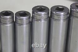 Snap On 3/8 Inch Drive 12 Point Deep Socket Set SF081 1/4 SF281 7/8 11 Pcs