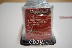 Snap-On 307IMMS 1/2 Drive 6-Point Metric Flank Drive Semi-Deep Impact Sock. Set