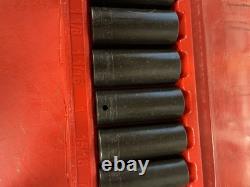 Snap-On 313SIMA 13 pc 1/2 Drive 6-Point SAE Flank Deep Impact Socket Set