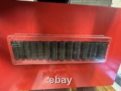 Snap-On 313SIMA 13 pc 1/2 Drive 6-Point SAE Flank Deep Impact Socket Set