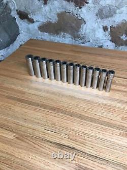 Snap-On 313TSMYA 13 PC 1/2 Drive 6-Point Metric Deep Socket Set (12-24 mm)