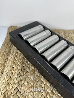 Snap On 313TSMYA 13 pc 1/2 Drive 6-Point Metric Flank Drive Deep Socket Set A10