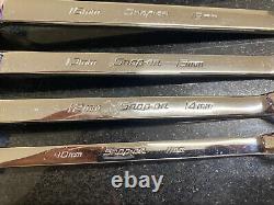 Snap On 5 pc 12-Point Drive 60° Deep Offset Box Wrench Set XOM605