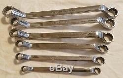 Snap-On 6 Pc 12-Point SAE Flank Drive Standard 60° Deep Offset Box Wrench Set