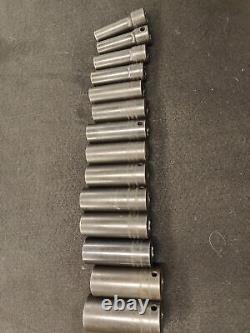 Snap On 6 Point 3/8 Drive Deep Impact socket set 14pc 8mm-24mm 214SIMFMYA