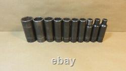 Snap On 6 Point Deep Sockets USA 1/2 Drive 3/4 Long