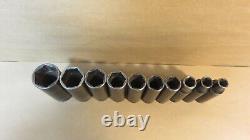 Snap On 6 Point Deep Sockets USA 1/2 Drive 3/4 Long