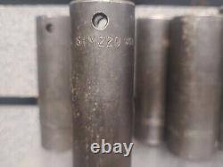 Snap-On 8 Pc 1/2 Drive 6 Point Deep Impact Sockets Flank Drive 5/8 to 1-1/8