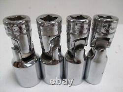 Snap On 8pc 3/8 Drive 6-Point Deep Metric Chrome Swivel Socket Set 10-15,17,19