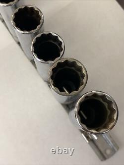 Snap-On A-267 3/8 Drive 12-Pieces 12-Point SAE Deep Socket Set USA