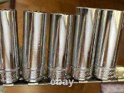 Snap-On A-267 3/8 Drive 12-Pieces 12-Point SAE Deep Socket Set USA