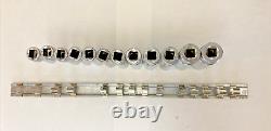 Snap-On A-267 3/8 Drive 12-Pieces 12-Point SAE Deep Socket Set USA