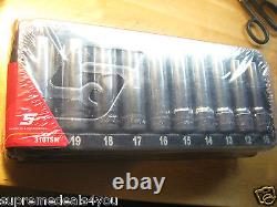 Snap On Metric Deep 10pcs 6-point Set 10-20mm ½ Drive 310tsm Nib