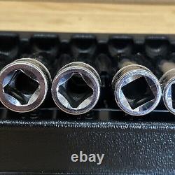 Snap On Metric Deep Socket Set 1/2 Drive 6 Point 10, 12-19mm With Tray 310TSM