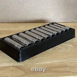 Snap On Metric Deep Socket Set 1/2 Drive 6 Point 10, 12-19mm With Tray 310TSM