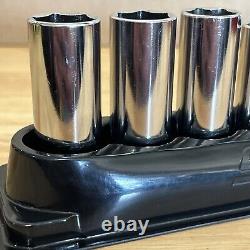 Snap On Metric Deep Socket Set 3/8 Drive 6 Point With Magnetic Tray 212SFSMY