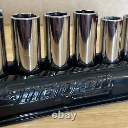 Snap On Metric Deep Socket Set 3/8 Drive 6 Point With Magnetic Tray 212SFSMY