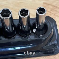 Snap On Metric Deep Socket Set 3/8 Drive 6 Point With Magnetic Tray 212SFSMY