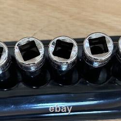 Snap On Metric Deep Socket Set 3/8 Drive 6 Point With Magnetic Tray 212SFSMY