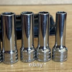 Snap On Metric Deep Socket Set 3/8 Drive 6 Point With Magnetic Tray 212SFSMY