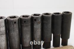 Snap On SIM 120-320 3/8 1 1/2 Drive 6 point 11 Pc Set Deep Impact Socket
