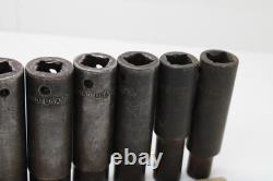 Snap On SIM 120-320 3/8 1 1/2 Drive 6 point 11 Pc Set Deep Impact Socket